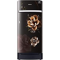 Samsung 198 L 5 Star Inverter Direct-Cool Single Door Refrigerator (RR21T2H2WCB/HL, Camellia Black, Base Stand with…