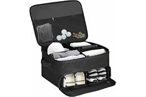 WildFun Golf Accessory Organiser and Travel Bag Car Storage for Golf Accessories, Men's Golf Gear Locker Shoe Organizer with 5 Separate Ventilated Ideal for Golf Enthusiasts Gifts