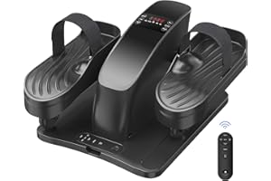 HOFTME Mini Ellittica,Pedaliera da Ufficio,Pedaliera d’Appartamento,Esercitatore per Gambe,Portatile Ultra Silenziosa Pedaliera Elettrica con Velocità Regolabile,Ellittica Fitness Casa