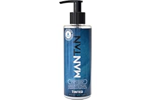 MANTAN Self Tan Tinted Moisturiser For Men 200ml – Gradual Bronze Lotion With Tahiti Monoi Oil, Argan Oil & Pro Vitamin B5 For Deep Hydration, Smooth Skin, And A Natural-Looking Sunkissed Glow By Man Tan