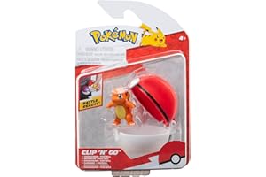 POKÉMON POKEMON Clip N Go Charmander #4 & Poké Ball Seria 15, figurka