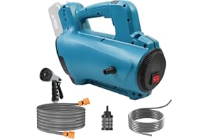 MIRTHBUY Garden Transfer Pump for Makita 18V Battery, Electric Cordless Irrigation Pump, 220W With 10M Water Outlet Pipe, 3M Water Inlet Pipe and Shower Head (Without Battery and Charger)