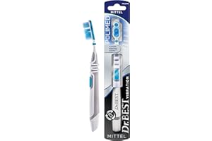 ‎DR.BEST Dr.BEST Vibration Polimed Zahnbürste, Mittel (1 Stück), für eine 9x bessere Reinigungsleistung am Zahnfleischrand*