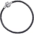The Carat Shop Official Harry Potter Jewelry Black Leather Charm Bracelet for Harry Potter Slider Charms Available in 5 Sizes