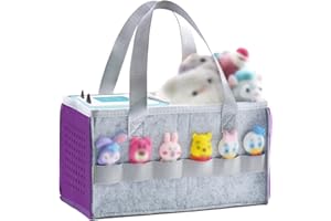 REEKNOKOL Sac de transport pour Toniebox Starter Set et accessoires, sac de rangement en feutre pour figurine Tonies et Toniebox étui de transport Tonies avec poignée pour Toniebox et accessoires (violet)