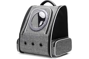 INTERFASHIONER Cat Bubble Backpack, Space Capsule Astronaut Bubble Dome Cat Backpack Carrier for Kitten and Small Dogs up to 7kgs, Airline Approved Cat Carrying Bag for Travelling Hiking