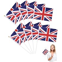 Thyonta Union Jack Haarreif – 2 Stück, Satin, Patriotisches Accessoire