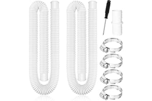 JIAHUADE 2 Pièces Tuyau Piscine 32mm,150 CM Tuyau pour Piscine Hors Sol avec 4 Pinces Métalliques