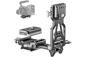 NEEWER Faltbare V Mount Battery Plate Akkuplatte mit Schnellwechsel Kamera Basisplatte vom Typ Arca DSLR Kamera Video Rig, kompatibel mit SmallRig V Mount Battery Cage DJI RS4 RS3 Gimbal, PS015 PRO