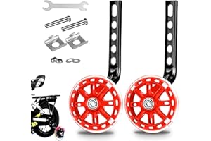BRTNUP Stabilisateurs de vélo pour enfants, roues stabilisatrices pour vélo d'enfants, stabilisateurs universels pour vélo d'enfants, stabilisateurs de vélo, roues stabilisatrices d'équilibre (rouge)