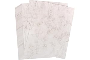 ewtshop® marbré, qualité stable 200 g/m², gris, DIN A4, 50 feuilles, motif également imprimable recto verso