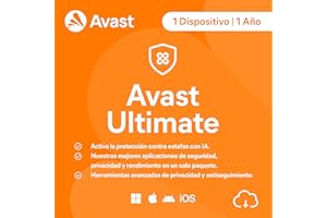 Avast Ultimate 2025 | Antivirus 1 Dispositivo | 1 Año | Descarga digital