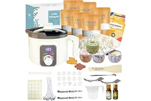 LINGQIAN Digital Candle Making Kit with LED Wax Melter for Adults, DIY Wax Melts Kit Candle Maker Set with 15 Tealight Cups to Make Your Own Candles