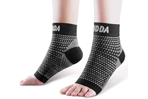 AVIDDA Plantar Fasciitis Socks 1 PAIR, Compression Foot Sleeves for Sport Arthritis Pain Relief, Ankle Support Brace for Men and Women Black M