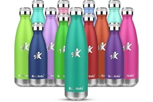 ‎KOLLYKOLLA KollyKolla Thermosflasche,Trinkflasche Edelstahl 350ml, 500ml, 650ml,750ml-Auslaufsicher Thermoskanne, BPA-Frei Wasserflasche für Kinder, Sprudel, Sport, Uni, Schule, Fitness, Outdoor, Camping