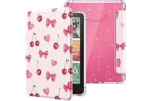 MoKo Case for 7" Kindle Paperwhite 12th Generation 2025/2024, Cherry Bow