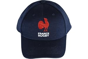 Fédération Française de Rugby FFR - Casquette Officielle XV de France - Taille Unique - Unisexe - Réglable - Collection Officielle Bleu Marine