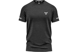 TORO ACTIVA Mens Short Sleeve T-Shirts Workout Athletic Fit Moisture Wicking Fast Drying Reflective Logo Sports T-Shirts Tops