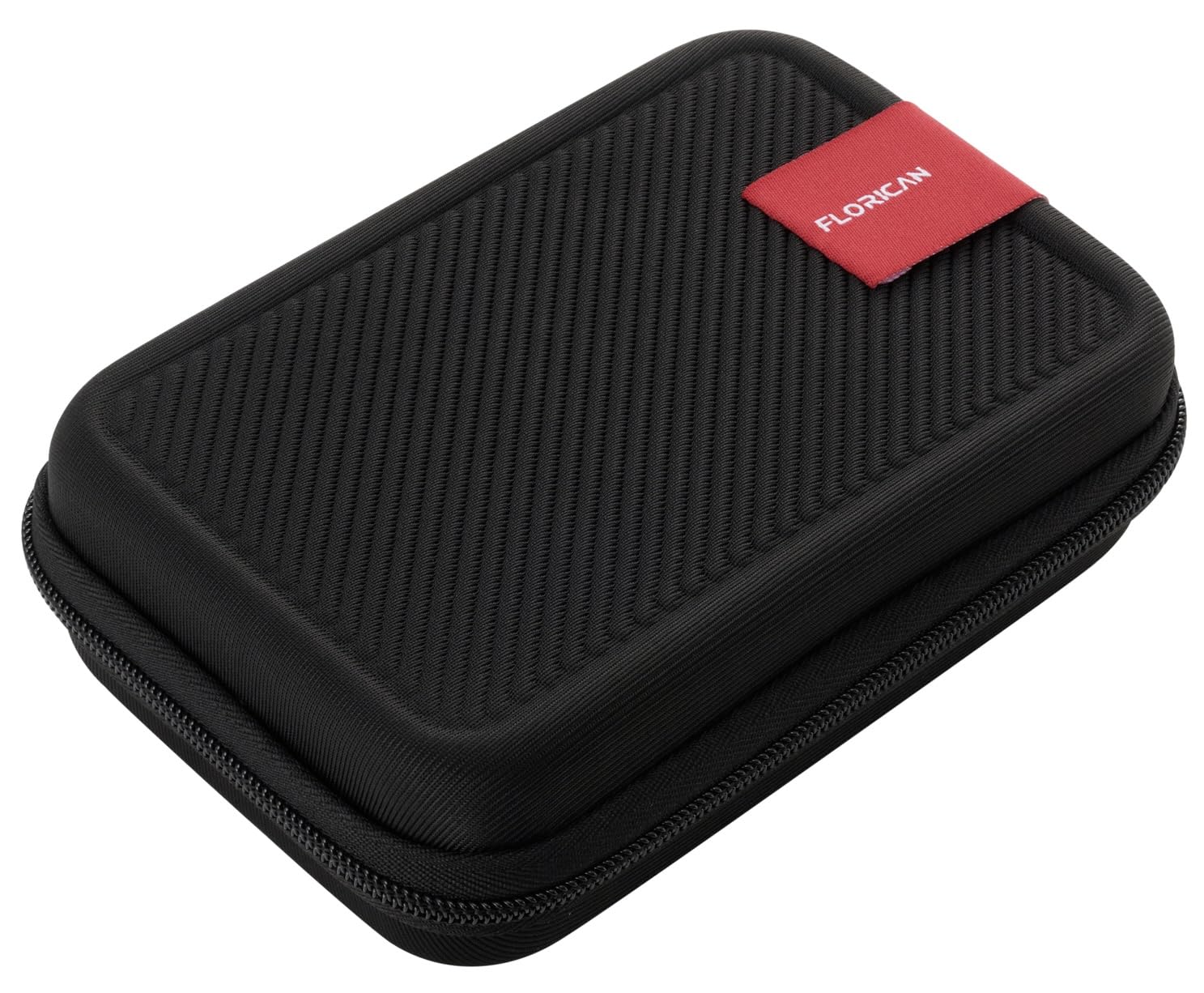 FLORICAN External Hard Drive Case Shell 2.5-Inch Hard Drive Portable Storage Organizer Bag for Earphone USB Cable Mobile Char