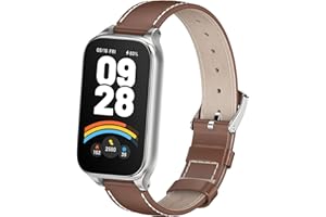 CHULN PU Strap Compatible for Xiaomi Smart Band 9 Active Strap, Comfortable Leather Strap Compatible with Xiaomi Smart Band 9 Active/Redmi Smart Band 3 Strap