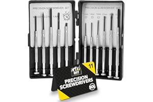 SOL 11pk Mini Precision Screwdriver Set | Mini Screwdriver Set for Glasses Tightening, Computer, Laptop, PC, Watch Screwdriver Set | Micro Screwdrivers Set | Small Screwdriver Set | Tiny Screwdriver