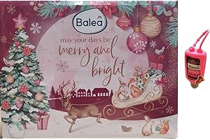 ‎MOUSSEYMOUSSE Balea Adventskalender 2023 - Advent Calendar - Beauty - Kosmetik - MakeUp - Limitiert mit Handgel retro party 50 ml in Silikonhülle