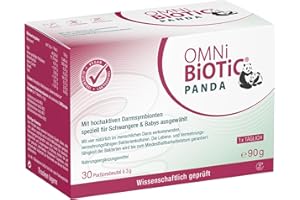 ‎OMNI BIOTIC OMNi BiOTiC PANDA | Speziell für Schwangere & Babys entwickelt | Einfache Anwendung | Wissenschaftlich fundiert, in Studien geprüft | Vegan | 30 Portionen