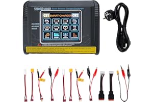 DEWINLVD Caricabatterie lipo RC Batteria equalizer Ricarica doppia DC/AC 11-18V 240W 100-240V 150W Rilevamento Auto LiPo/Lilon/Life/NiMH/NiCd/PB/NiMH Touchscreen LCD 3,2 pollici 10A (T240)