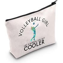 Volleyball Make-up Taschen Set – 8-teilig Mit Motivierenden Sprüchen, Aus Baumwollmischung