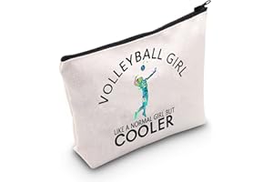 TSOTMO Volleyball-Tasche mit Reißverschluss, Geschenk für Volleyball-Spieler und Teams, mädchen wie ein normales Mädchen, aber kühlere Kosmetiktasche