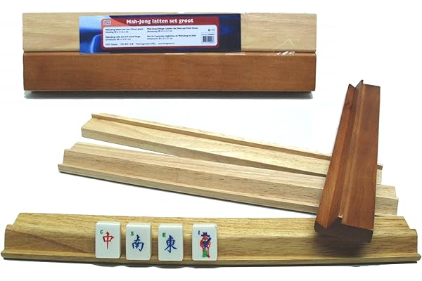 Hot Games Set of 4 Large Mah Jong (Mahjong) Tile Racks with ledges - 40cm