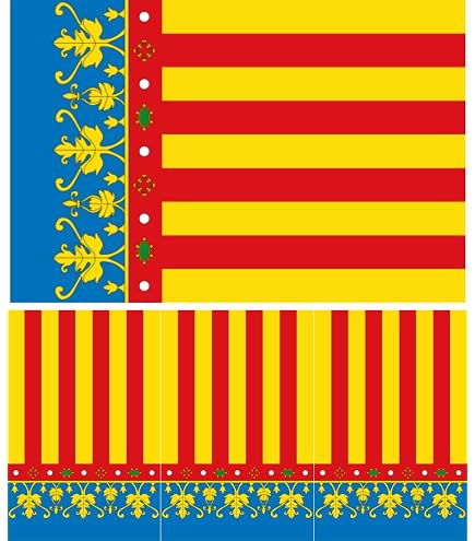 4 Adesivi Bandiera Valencia Con Fiocco Nero – Lutto E Solidarietà, 8x12 Cm E 6x4 Cm, Per Auto, Moto, Vetri