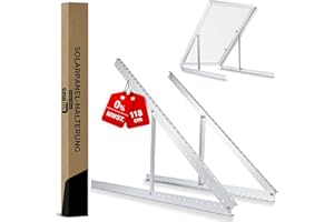 SMABIX® Solarpanel Halterung, [EXTREM ROBUST & LANGLEBIG] Halterung Balkonkraftwerk, 118 cm, 0-90 Grad verstellbar, inkl. Schrauben & Montage Anleitung, Solarmodul Halterung, Balkonkraftwerk Halterung