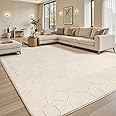 Sour Lemon Rugs Living Room 200x290, 3D Grey Area Rugs for Bedroom, Extra Large Carpets for living rooms, Machine Washable Anti Slip Fluffy Rug Shaggy Rug Cream Carpets Mat for Kids Room Bedroom