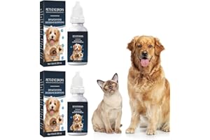SHUOHONG 2 Stück Augentropfen Hund und Katze, Augenpflege Hund, Augentropfen Entzündung, Lindern Reizungen, Symptome und Allergien, Staub und Fremdkörpern Hilfreich Sein in den Augen von Haustieren