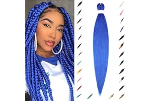 ‎SHOWJARLLY ShowJarlly Braids Extensions 30 Zoll Pre-Stretched Braiding Haar 1Pack/Lot Blau Braid Extensions Kunsthaar Zum Einflechten Professionelle Weiche Synthetische Jumbo Braids Haar (30 Zoll,Blue#)