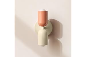 niuniaj Applique Murale Intérieure 2 Flammes,Up Down Lampe Murale en Métal,applique murale E27,Lampe Murale Moderne pour Salon Chambre Couloir Balcon Escalier Restaurant bureau（Crème+rose）