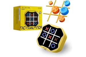 GiiKER Tic Tac Toe Bolt Game, Original 3-in-1 Handheld Puzzle Game Console, Portable Travel Games for Car Ride, Board Games for Kids and Adults, Birthday Gifts for Ages 3+