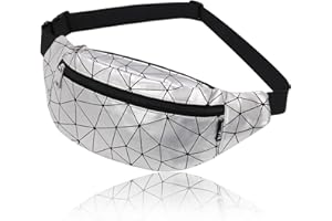 RIDIRUN Bumbags Fashion PU Leather Shiny Fanny Packs for Women Waterproof Waist Bag for Ladies Running Walking Hiking Shopping Travel Belt Bags Money Hip Pouch Pack