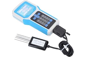Oreilet Detector de Suelo, Temperatura del Suelo/PH/NPK/conductividad/medidor de Humedad, con Registro de Datos Inteligente, Kit de Prueba de nutrientes del Suelo para nitrógeno de Suelo agrícola(EU)
