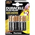 Duracell Plus Power Type AA Alkaline Battery - 6 Pack
