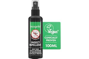 Incognito Insect Repellent Spray, 100ml - Natural DEET Free, Shields from Wide Range of Biting Insects. Clinically proven pro