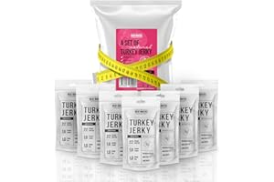 ‎THE MEAT MAKERS THE MEAT MAKERS 100% Turkey Jerky 7x40 g Protein-Shake-Ersatz Ideal für das Büro, das aktive Leben, nach dem Training. Gesunde Snacks Kalorienarme Lebensmittel Trockenfleisch gesunde Ernährung