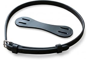 Hunters Saddlery Flash Noseband Strap Attachment with Converter Compatible with English Leather Cob Full Horse Bridle (Black)
