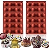 2 Pcs Mochi Semisphere Mold Chocolate Molds Silicone Pastry Molds | Chocolate Mould Silicone Half Sphere Molds for Ice Cubes