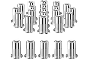 Mesybveo 100 Pezzi M6 Dado per Rivetto, Dadi Rivetti Filettati in Acciaio Inox, Dado Inserti Filettato con Testa Piatta, Robusto e Durevole, Per Metalli, Plastiche, Acciaio e Leghe