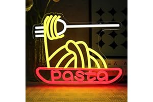 OYCGZV Pasta Neon Schild Nudeln Led Neon Schild Wand Nudeln Neon Sign USB Led Schild für Küche Italienische Pasta Restaurant Bar Wohn Esszimmer Party Home Store Geschenke für Freund