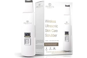 Project E Beauty Purificador inalámbrico ultrasónico para el cuidado de la piel | Exfoliación Espátula Lifting Deep Cleansing Blackhead Dead Pore Cleanser Peeling Skin Rejuvenecimiento Dispositivo
