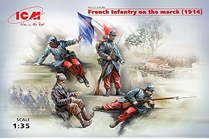 ICM French Infantry on The March (1914) 4 Figurines, ICM35705