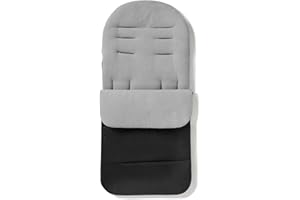 For Your Little One Universal Footmuff – Deluxe Fleece Lined Cosy Toes, Snug Fit for All Pushchairs, Strollers, Prams & Buggies, Jogger | Compatible with Silvercross (Premium, Grey)